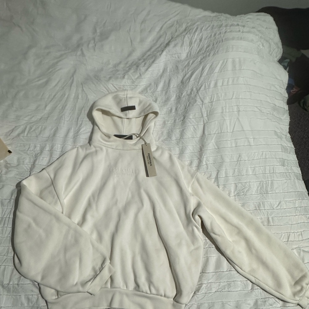 Essential Cream Hoodie Size 12 kids Fit to Small size Ladies